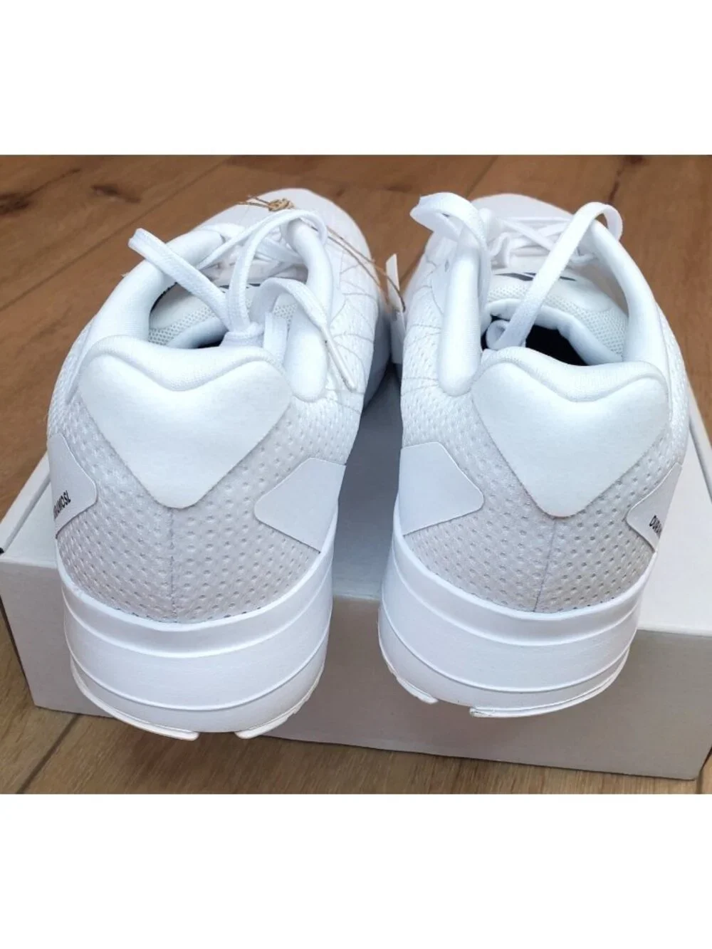Adidas Duramo SL W Womens Running Shoes Size 10 Wide Triple White IF9905 Sneaker